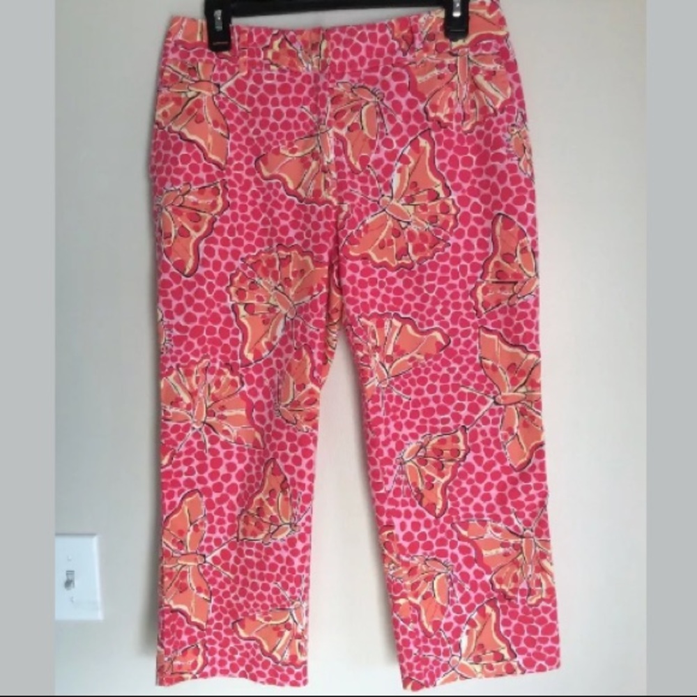 Lilly Pulitzer BUTTERFLY design Crops/Capris 🦋